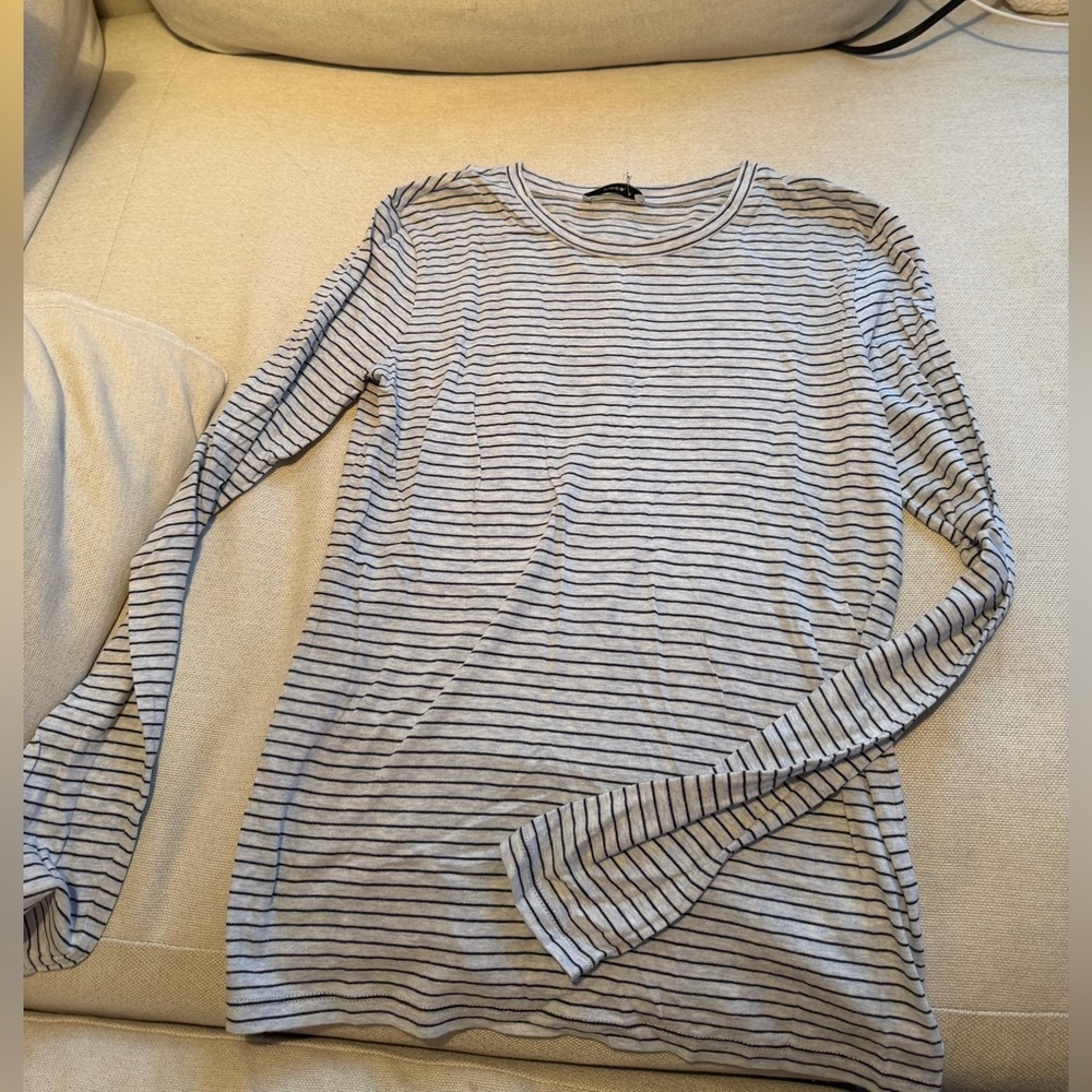 Vince Navy and White Striped Tee